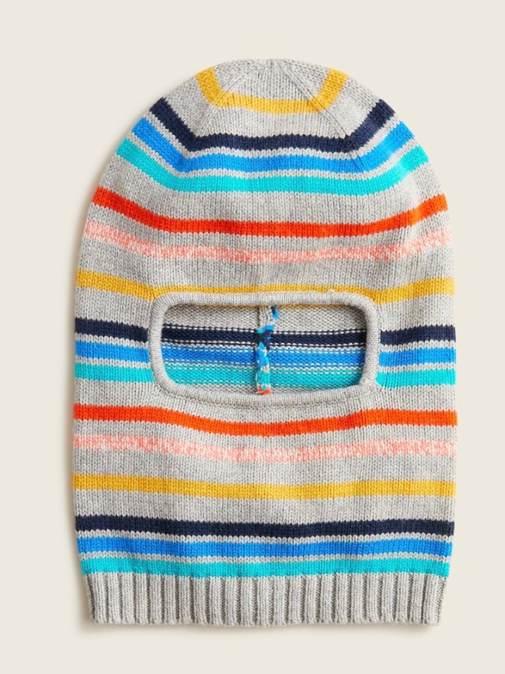 J. Crew Crewcuts Kids' Balaclava Marled Stripe Cotton Wool size S/M